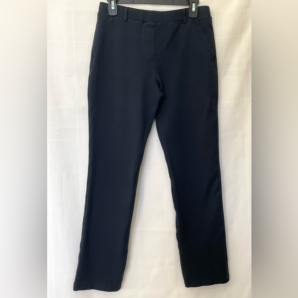 Quince pull on navy Skinny Trousers